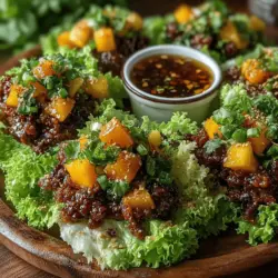 Peachy Beef Lettuce Delights: A Flavorful Journey