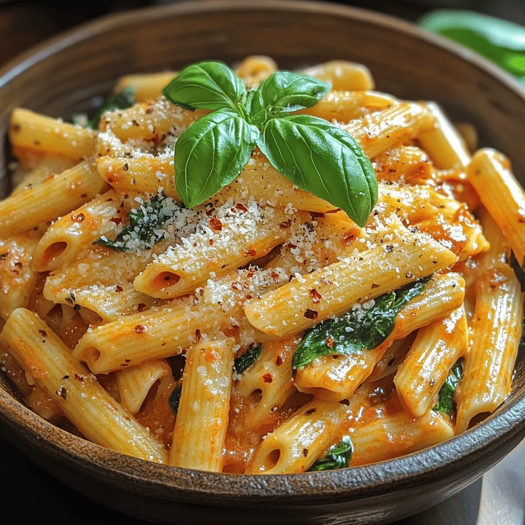 Creamy Tomato Spinach Penne is a delightful dish that brings together the richness of cream, the tanginess of tomatoes, and the freshness of spinach into a harmonious blend. This comforting pasta dish is not only visually appealing with its vibrant colors but also tantalizes the taste buds with its balanced flavors. The creamy sauce envelops the penne pasta, while the bright notes of tomato and the earthy greens add depth and dimension.