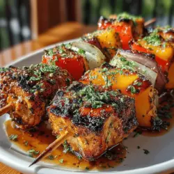 Sunny Grilled Chicken and Peach Skewers Recipe