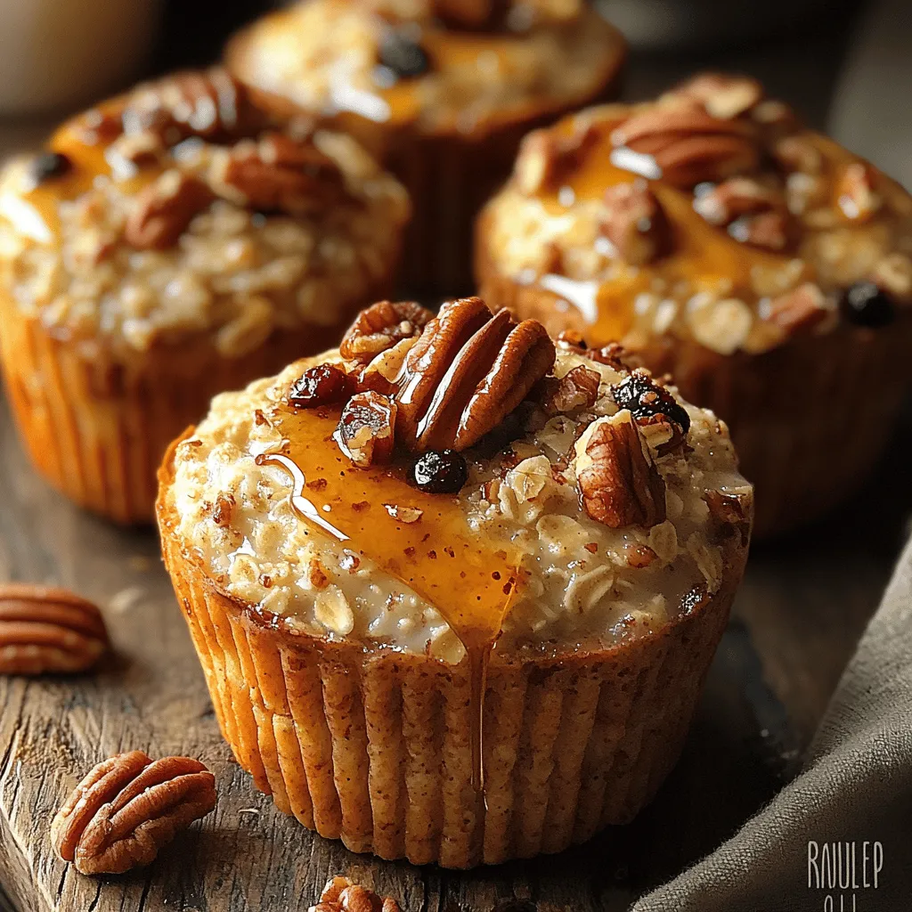 Maple Pecan Baked Oatmeal Cups