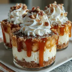 Adding nuts to your No-Bake Caramel Apple Pie Cups elevates the flavor profile and adds a delightful crunch. Pecans, walnuts, or almonds can enhance the texture and provide healthy fats, making this dessert even more satisfying. For those with dietary preferences or allergies, nuts can be easily omitted or substituted with seeds like sunflower or pumpkin seeds, still providing that necessary crunch. This customization allows everyone to enjoy the dessert while catering to different tastes and dietary needs.