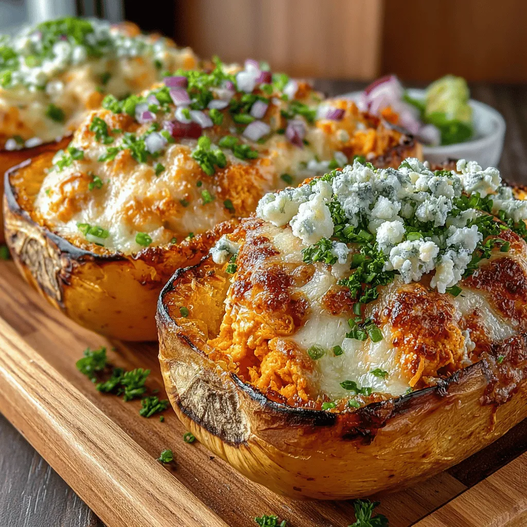 Buffalo Chicken Stuffed Spaghetti Squash: A Flavorful and Healthy Dish