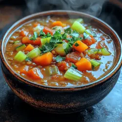 Rustic Harvest Vegetable & Lentil Soup