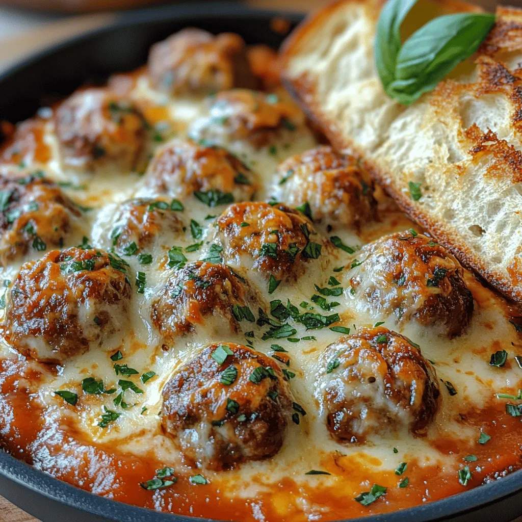 Savory Herbed Garlic Bread Meatball Bake