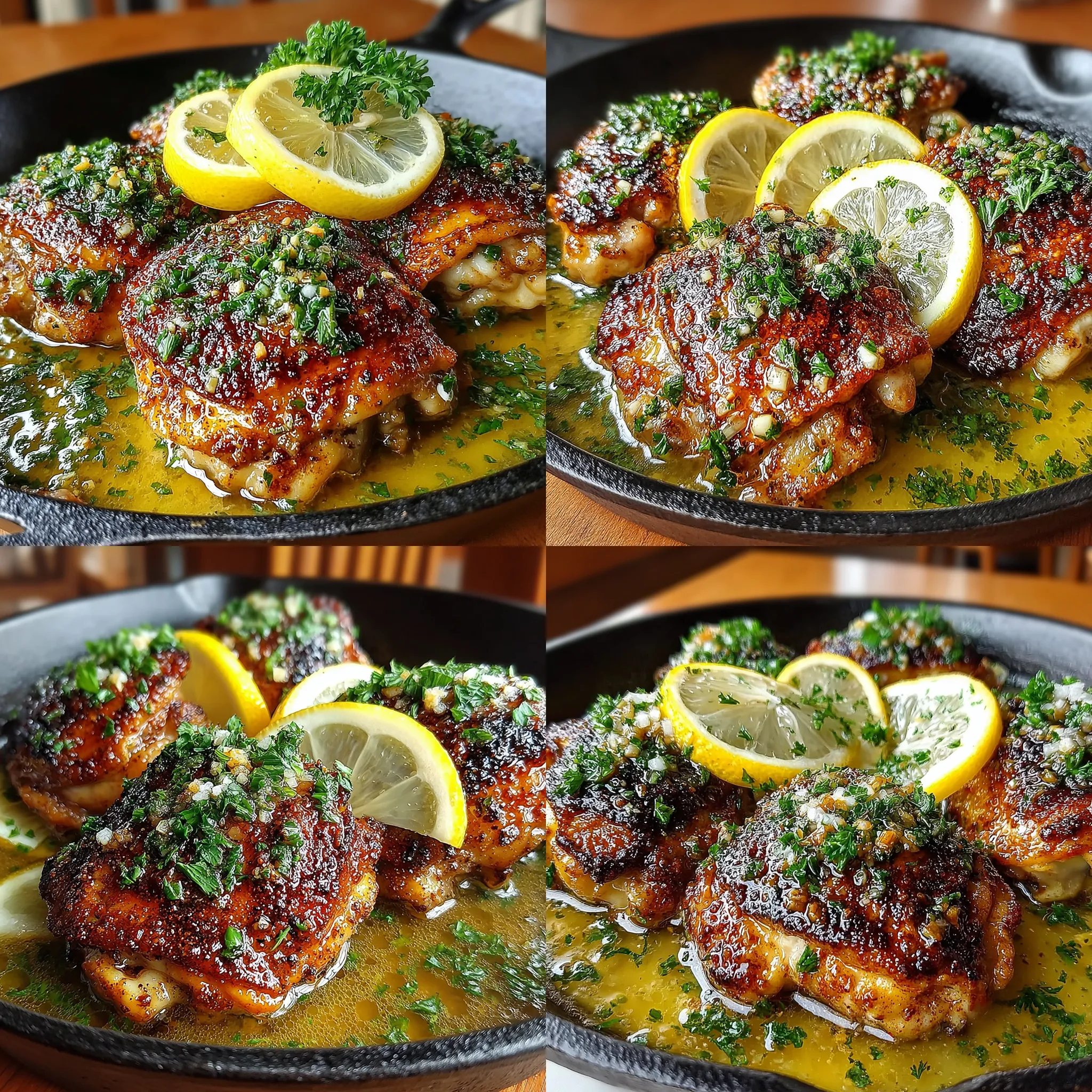 Golden Chicken Thighs with Lemon Butter Sauce is a tantalizing dish that seamlessly blends the savory richness of chicken with the bright zest of lemon. This recipe stands out not just for its mouthwatering flavor but also for its simple elegance, making it a versatile choice for both weeknight dinners and special gatherings. The combination of crispy, succulent chicken thighs enveloped in a luxurious lemon butter sauce creates a dining experience that is sure to impress family and friends alike.