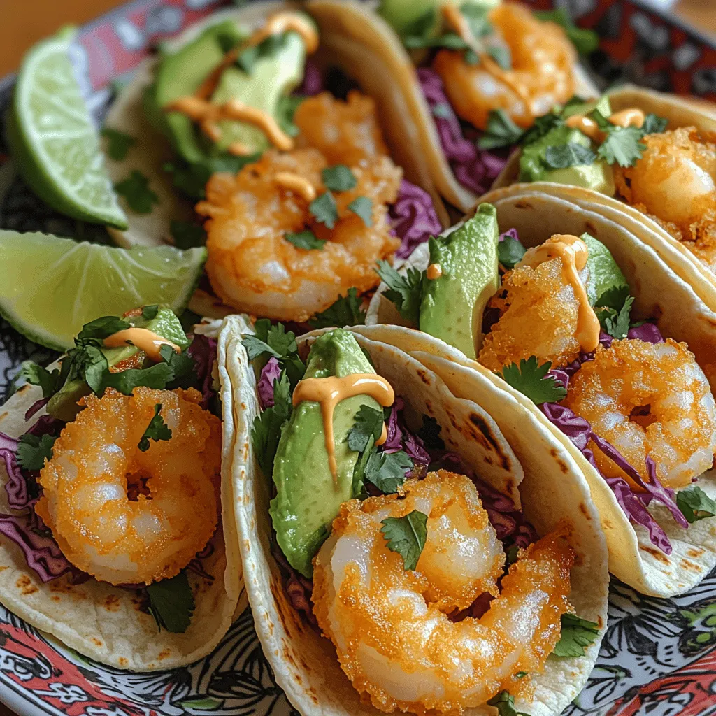 To elevate your crispy shrimp tempura tacos, start by preparing a flavorful spicy mayo. This sauce serves as a perfect complement to the crunchy shrimp and adds a creamy texture that balances the dish.