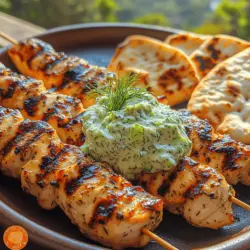 Creamy Tzatziki Chicken Skewers