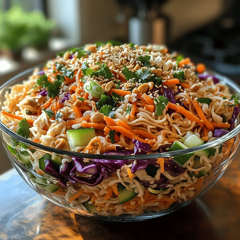 In the realm of salads and slaws, the Crunchy Sesame Noodle Slaw stands out as a vibrant, nutritious option that tantalizes the taste buds and nourishes the body. This dish combines the delightful textures of crisp vegetables and chewy noodles, all enveloped in a flavorful sesame dressing. Whether you're seeking a light main course or a refreshing side dish to accompany grilled meats or tofu, this slaw fits the bill perfectly. Its colorful presentation and delightful crunch make it an enticing addition to any dining table.