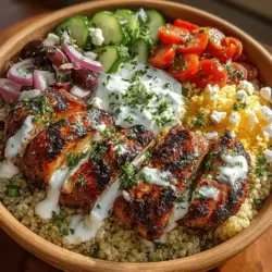 Zesty Greek Chicken Bowls with Tzatziki