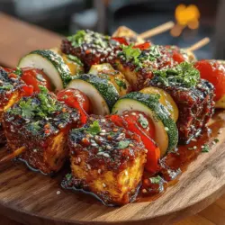Sizzling Chili Garlic Grilled Tofu Skewers
