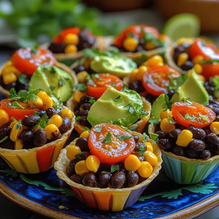 If you’re searching for a dish that combines vibrant flavors, nutritious ingredients, and versatility, look no further than Zesty Black Bean and Corn Salad Cups. This recipe not only tantalizes the taste buds but also boasts a plethora of health benefits, making it an ideal option for various occasions—from lively parties to casual picnics or even light lunches at the office. The medley of textures and flavors in each cup offers a delightful experience that appeals to both casual diners and festive gatherings.