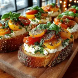 Crostini, with their crisp texture and endless topping possibilities, have long been a favorite choice for gatherings, parties, and casual snacking. This Italian classic is not only visually appealing but also offers a delightful combination of flavors that can be tailored to suit any palate. One standout variation that perfectly embodies the essence of summer is the Peach & Ricotta Crostini. This dish brings together the creamy richness of ricotta cheese and the juicy sweetness of ripe peaches, creating a harmonious blend that is as refreshing as it is delicious.