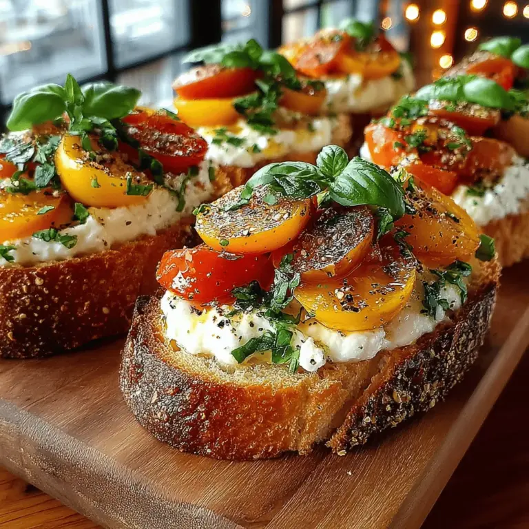 Crostini, with their crisp texture and endless topping possibilities, have long been a favorite choice for gatherings, parties, and casual snacking. This Italian classic is not only visually appealing but also offers a delightful combination of flavors that can be tailored to suit any palate. One standout variation that perfectly embodies the essence of summer is the Peach & Ricotta Crostini. This dish brings together the creamy richness of ricotta cheese and the juicy sweetness of ripe peaches, creating a harmonious blend that is as refreshing as it is delicious.