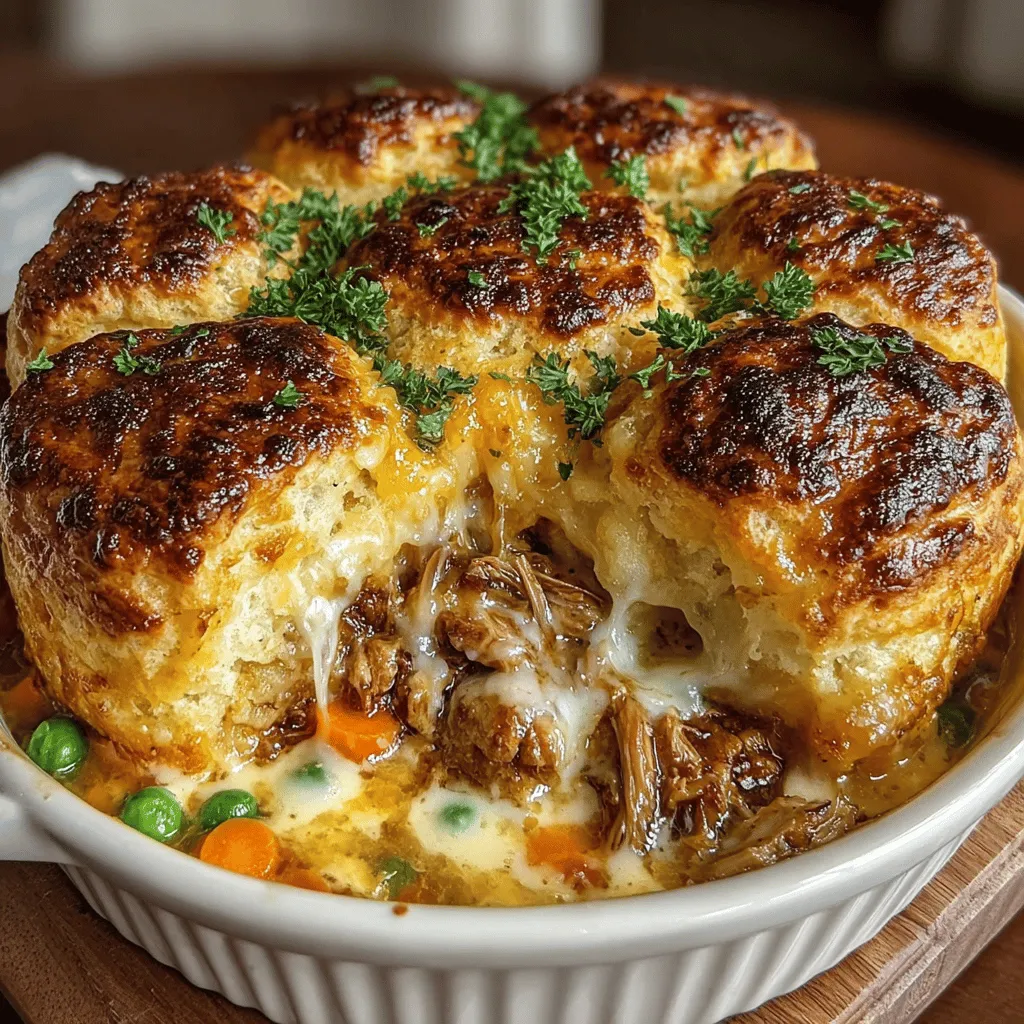 Flaky Chicken and Cheddar Biscuit Pot Pie: A Comforting Delight