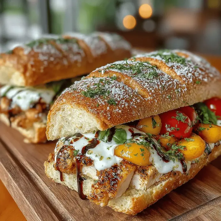 When it comes to creating dishes that encapsulate the essence of summer, few combinations can rival the delightful interplay of grilled peaches, tender chicken, and the classic flavors of Caprese salad. The Grilled Peach & Chicken Caprese Melts offer a unique twist on the traditional Caprese, transforming it into a hearty and satisfying sandwich that is perfect for warm-weather gatherings or a quick weeknight dinner. With the sweetness of ripe peaches, the freshness of basil, and the creaminess of mozzarella, this dish is a celebration of seasonal ingredients that will tantalize your taste buds and impress your guests.