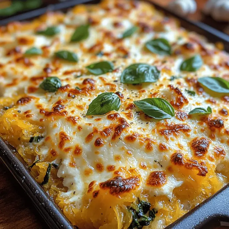 In the realm of comfort food, few dishes capture the essence of warmth and satisfaction quite like a cheesy, creamy bake. If you’re looking for a dish that combines indulgence with a health-conscious twist, look no further than the Cheesy Delight: Creamy Spaghetti Squash Bake. This sumptuous recipe serves as a delightful alternative to traditional pasta dishes, allowing you to enjoy the rich, comforting flavors of a cheesy bake without the excess calories and carbohydrates typically found in conventional recipes.