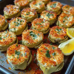If you’re on the hunt for a delicious appetizer or snack that effortlessly combines unique flavors and textures, look no further than Crispy Parmesan Artichoke Hearts. This dish features tender artichoke hearts coated in a golden-brown crust of panko breadcrumbs and Parmesan cheese, resulting in a crunchy exterior and a soft, flavorful interior. Whether you're entertaining guests or simply indulging in a comforting snack at home, these crispy bites are sure to impress.