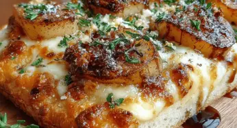 Baked Brie & Caramelized Pear Flatbread Recipe