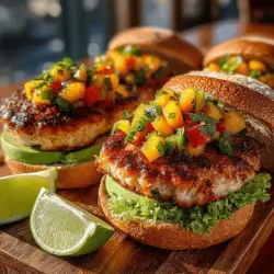 Grilled Turkey Burgers with Peach Salsa
