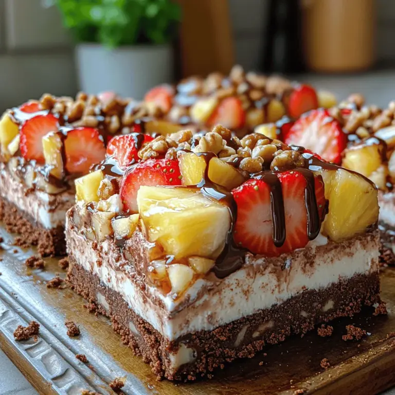 In recent years, no-bake desserts have surged in popularity, captivating dessert lovers of all ages with their simplicity and deliciousness. These treats are especially appealing during warmer months when turning on the oven feels less than inviting. Among the myriad of no-bake options, the Banana Bliss No-Bake Split Bars stand out as a delightful choice that seamlessly combines ease of preparation with a symphony of flavors and textures. Perfect for parties, potlucks, or simply a sweet treat at home, these bars are sure to impress.