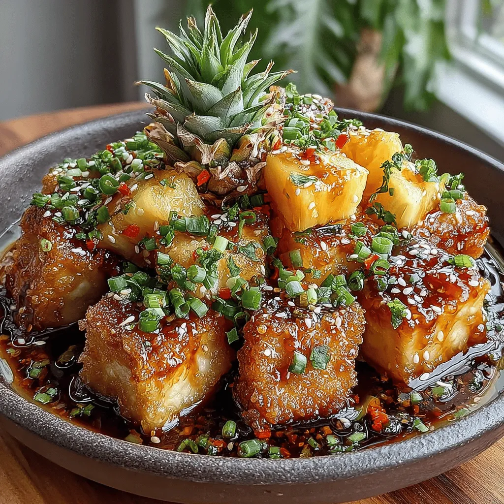 In a world increasingly leaning towards plant-based diets, discovering vibrant and delicious recipes that balance nutrition and taste is essential. Enter Tropical Pineapple Bliss Tofu, a dish that not only tantalizes the taste buds but also reflects the beauty of fresh, wholesome ingredients. This recipe showcases a harmonious blend of firm tofu and fresh pineapple, creating a delightful culinary experience that is both satisfying and easy to prepare. The combination of savory and sweet flavors, enhanced by a tropical twist, makes this dish a standout choice for anyone looking to incorporate more plant-based meals into their diet.