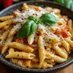 Creamy Roasted Pepper Penne Recipe