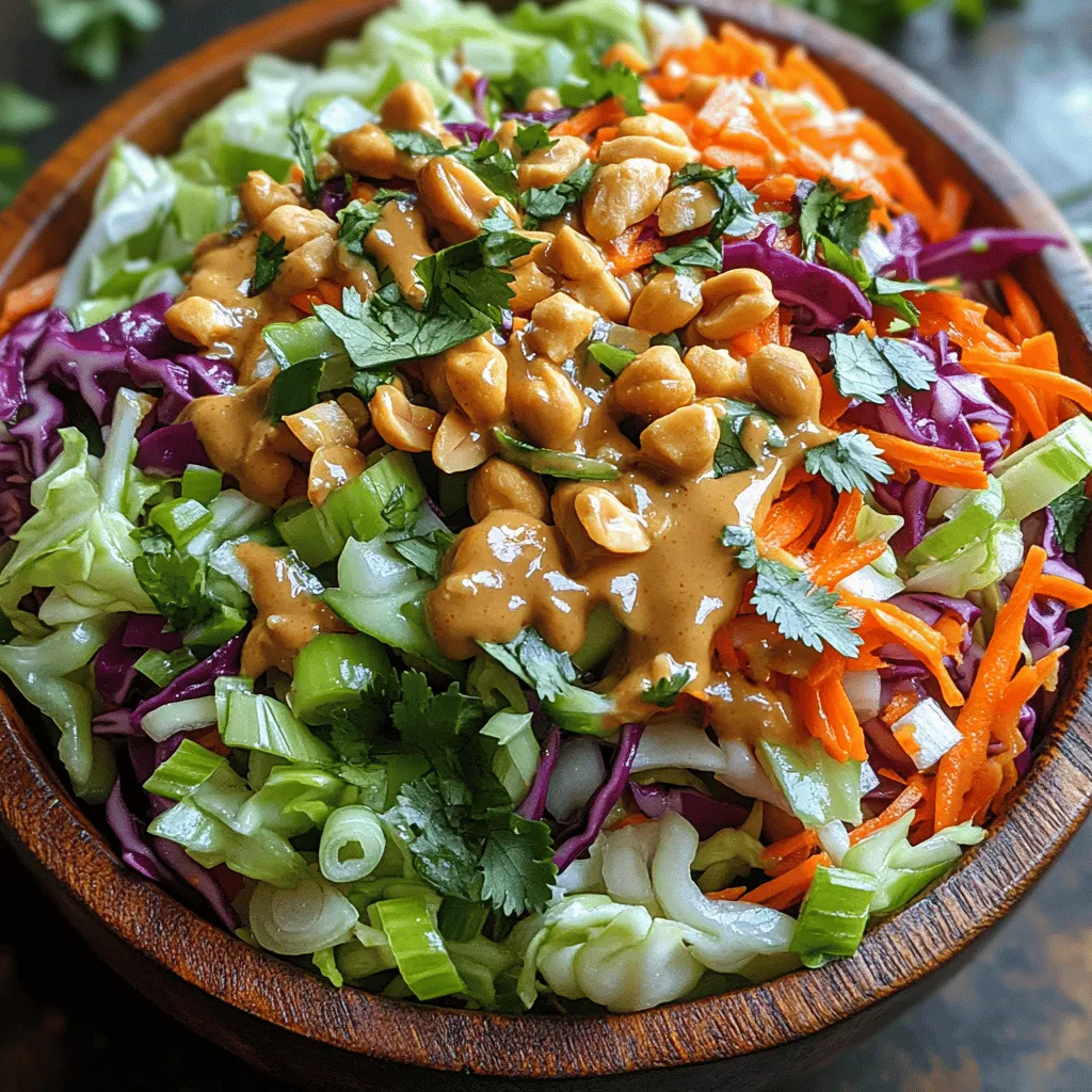 Welcome to the world of Crunchy Cabbage Peanut Slaw, a dish that marries vibrant colors with a medley of textures and flavors. This refreshing slaw is more than just a side dish; it embodies a perfect balance of crunch from fresh vegetables and the rich, creamy goodness of a peanut dressing. Whether served alongside grilled meats, tucked into a wrap, or enjoyed as a light lunch on its own, this slaw will undoubtedly become a beloved addition to your meal rotation.
