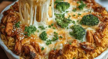 Ginger Teriyaki Chicken Ramen Bake