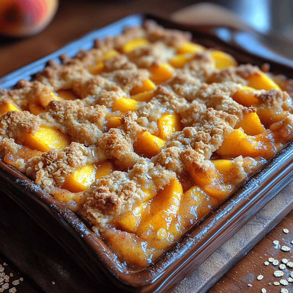 As the summer sun warms the days, there's something undeniably special about indulging in fruit-based desserts. Among the plethora of seasonal fruits, peaches stand out for their juicy sweetness and delightful aroma, making them a beloved choice in dessert recipes. Sweet Peach Crumble Bars are a quintessential summer treat that perfectly encapsulates the essence of warm weather gatherings, picnics, and family celebrations. These bars strike a harmonious balance between the luscious, ripe peaches and a crunchy, buttery topping that elevates the entire experience.