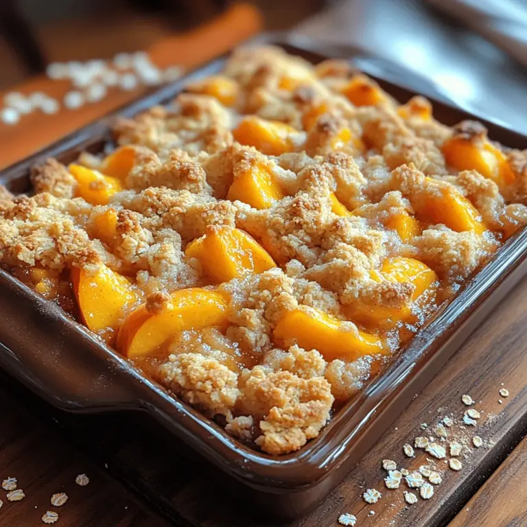 As the summer sun warms the days, there's something undeniably special about indulging in fruit-based desserts. Among the plethora of seasonal fruits, peaches stand out for their juicy sweetness and delightful aroma, making them a beloved choice in dessert recipes. Sweet Peach Crumble Bars are a quintessential summer treat that perfectly encapsulates the essence of warm weather gatherings, picnics, and family celebrations. These bars strike a harmonious balance between the luscious, ripe peaches and a crunchy, buttery topping that elevates the entire experience.