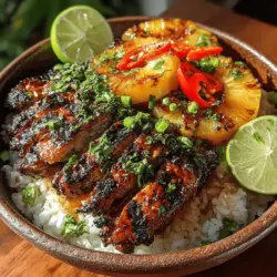 Tropical Grilled Chicken Pineapple Rice Bowls