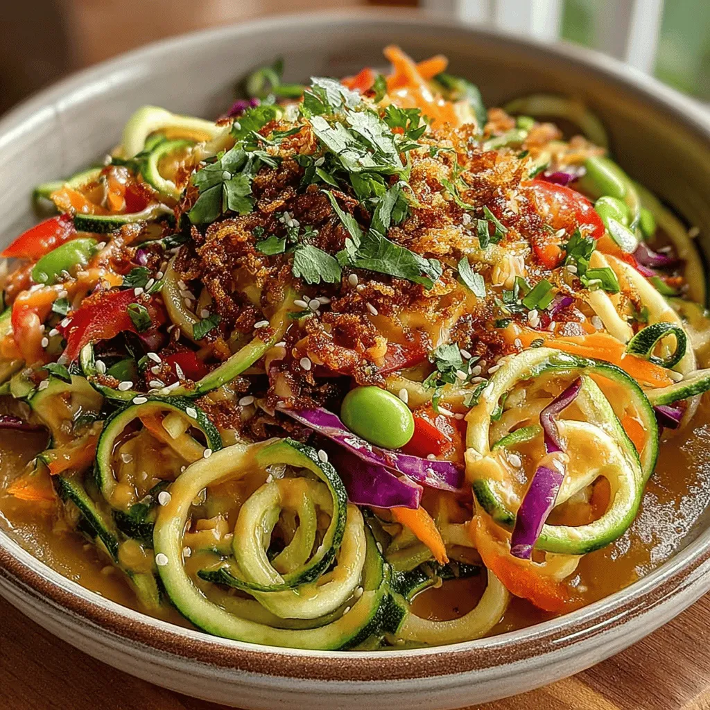 To begin, spiralizing zucchini into zoodles (zucchini noodles) is the foundation of this vibrant dish. Start by selecting fresh, firm zucchinis. Depending on your preference, you can use a spiralizer, julienne peeler, or mandoline to create long, noodle-like strands. Aim for a medium thickness that mimics traditional pasta.