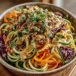 Chilled Peanut Sesame Zoodles: A Refreshing Summer Dish