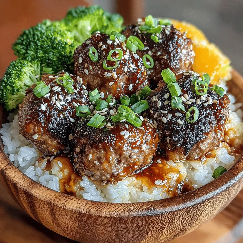 Before you dive into assembling your Sticky Garlic Teriyaki Meatball Bowls, it’s crucial to preheat your oven. Preheating ensures that the meatballs cook evenly, preventing any rubbery or undercooked centers. Set your oven to 400°F (200°C) and give it about 10-15 minutes to reach the desired temperature. This step might seem simple, but it plays a significant role in achieving the perfect texture and flavor for your meatballs. An adequately preheated oven also helps in caramelizing the meatballs, enhancing their overall taste.