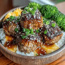 Sticky Garlic Teriyaki Meatball Bowls: A Culinary Delight