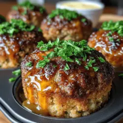 Sweet & Savory Honey Garlic Glazed Meatloaf Minis