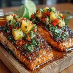 Tropical Bliss Grilled Salmon with Pineapple Salsa
