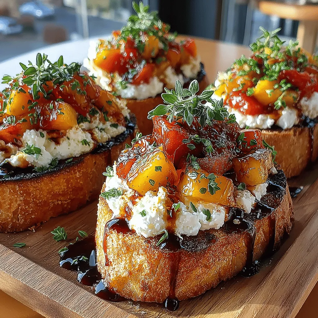 Begin your journey to the perfect Peach & Ricotta Bruschetta by preheating your oven to 400°F (200°C). Preheating is crucial as it ensures that your baguette slices will toast evenly, achieving that desired golden brown color while enhancing the flavor profile. An adequately heated oven promotes a crisp exterior while maintaining a soft center, making each bite delectable.
