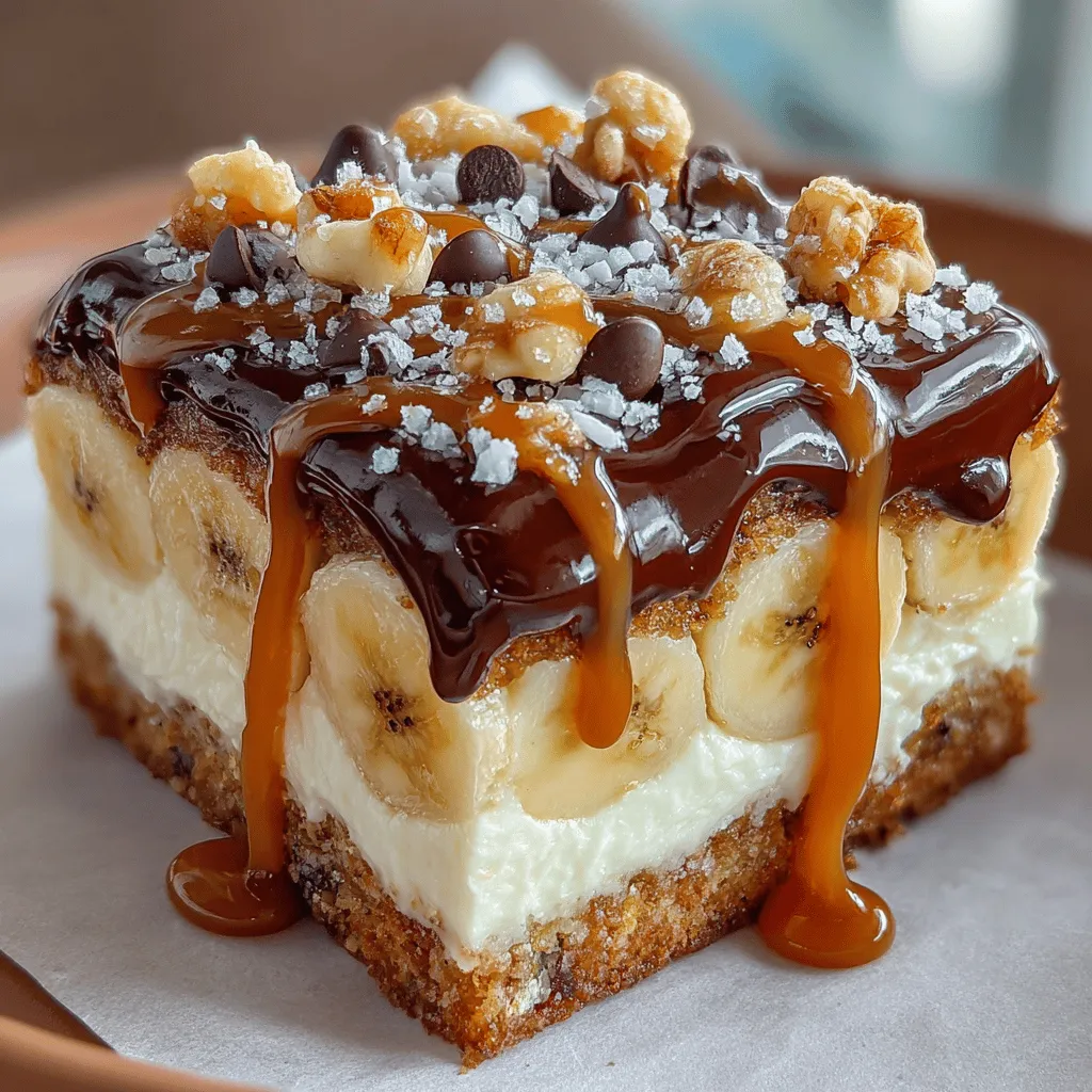 With the yogurt layer beautifully spread over the banana base, it’s time to elevate these Choco-Nana Delight Bars to the next level with some delightful toppings. Begin by generously sprinkling the crushed graham crackers across the yogurt layer. Not only do they add a satisfying crunch, but they also provide a hint of sweetness that complements the bananas and chocolate.