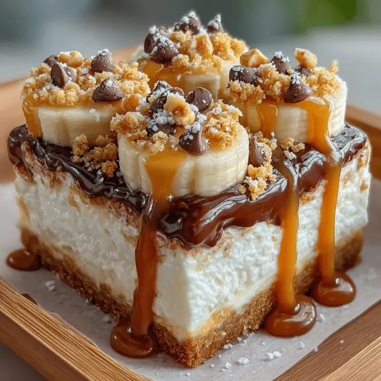 With the yogurt layer beautifully spread over the banana base, it’s time to elevate these Choco-Nana Delight Bars to the next level with some delightful toppings. Begin by generously sprinkling the crushed graham crackers across the yogurt layer. Not only do they add a satisfying crunch, but they also provide a hint of sweetness that complements the bananas and chocolate.