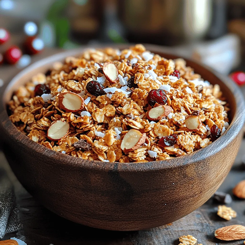 Granola has become a beloved breakfast staple and snack option for many, offering a delightful blend of crunch and flavor that can be enjoyed in various ways. The recipe for Toasted Almond Coconut Granola, in particular, stands out for its perfect balance of nutty almonds and tropical coconut, which together create a deliciously satisfying dish. Originating in the health-conscious realms of America, granola has roots that trace back to the late 19th century when it was first developed as a health food. Over the years, it has evolved from a simple blend of oats and nuts to a versatile canvas that accommodates a wide array of ingredients and flavors.