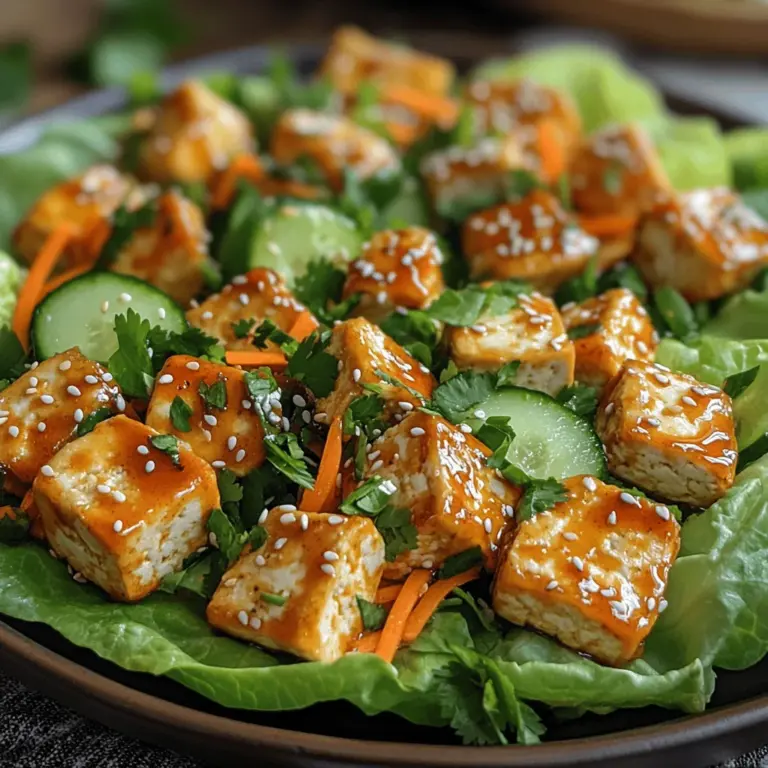 In the world of plant-based cuisine, few dishes can match the vibrant flavors and satisfying textures of Spicy Crunchy Sriracha Tofu Lettuce Wraps. This dish is not just a meal; it's an experience that brings together the crunch of fresh vegetables, the creaminess of perfectly cooked tofu, and the fiery kick of Sriracha sauce. Whether you're looking for a light lunch option or a fun appetizer for your next gathering, these lettuce wraps deliver on taste and visual appeal.