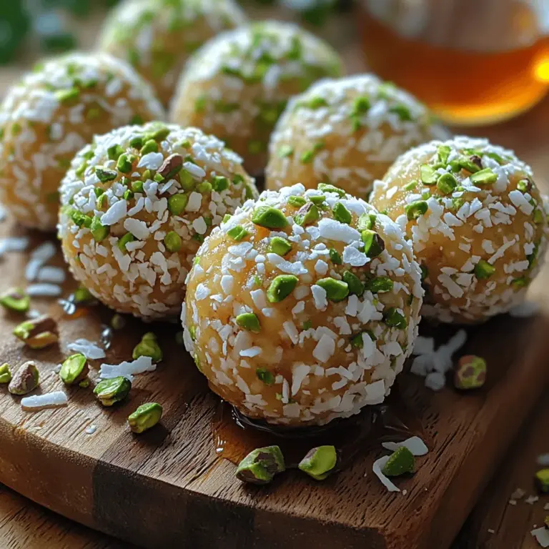 If you are on the lookout for a delightful snack that satisfies your sweet tooth while offering a plethora of health benefits, look no further than Sweet Pistachio Coconut Balls. This simple yet indulgent recipe combines the rich flavors of pistachios, the tropical essence of coconut, and the natural sweetness of dates to create a treat that is not only delicious but also nutritious. These bite-sized balls are perfect for a quick energy boost, a healthy dessert option, or just a delightful snack to enjoy any time of the day.