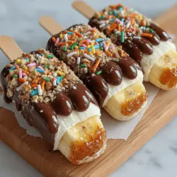 Choco-Banana Bliss Pops are the perfect fusion of rich chocolate and sweet, creamy bananas, creating a delightful dessert that appeals to palates of all ages. These frozen treats are not only delicious but also offer a healthier alternative to traditional desserts, making them a fantastic choice for guilt-free indulgence. With their vibrant flavor and satisfying texture, these pops are bound to please everyone at your next gathering or family night.