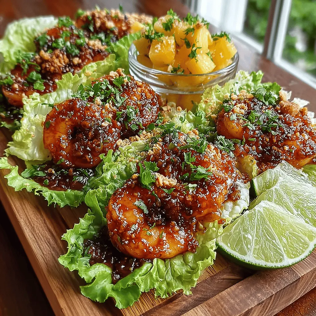 Tropical Shrimp Lettuce Wraps with Pineapple Glaze offer a refreshing and vibrant dish that brings the taste of the tropics to your dining table. Imagine succulent shrimp, perfectly glazed with a sweet and tangy sauce, nestled within crisp lettuce leaves. This light yet satisfying meal is ideal for warm weather gatherings, barbecues, or as a healthy weeknight dinner option. With their easy preparation and delicious flavors, these wraps are sure to impress both family and guests alike.