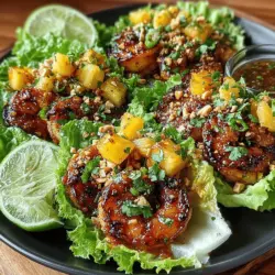 Tropical Shrimp Lettuce Wraps with Pineapple Glaze offer a refreshing and vibrant dish that brings the taste of the tropics to your dining table. Imagine succulent shrimp, perfectly glazed with a sweet and tangy sauce, nestled within crisp lettuce leaves. This light yet satisfying meal is ideal for warm weather gatherings, barbecues, or as a healthy weeknight dinner option. With their easy preparation and delicious flavors, these wraps are sure to impress both family and guests alike.