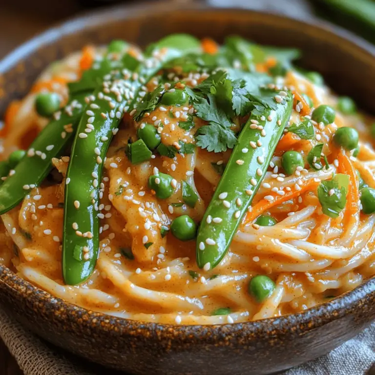 Creamy Peanut Sesame Noodles are a delightful dish that combines the rich flavors of peanut butter and sesame with the satisfying texture of noodles, creating a meal that is both quick to prepare and nourishing. Ideal for busy weeknights or a leisurely weekend lunch, this recipe stands out for its simplicity and versatility. Whether you're a fan of Asian cuisine or simply looking for a nutritious option that pleases the palate, these noodles deliver on all fronts.