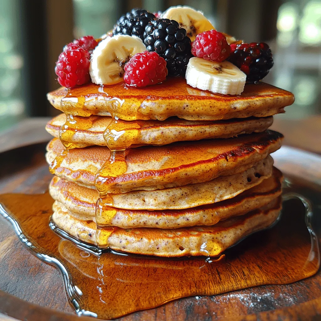 When making Protein Power Oat Pancakes, the first step involves blending oats to create a flour-like consistency. This is crucial because the texture of the oats significantly affects the pancakes’ overall fluffiness and mouthfeel. Start with rolled oats, which are preferred for their ability to blend smoothly while retaining their nutritional benefits.
