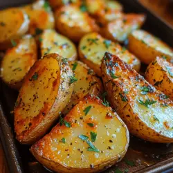 Crispy herb roasted potato wedges are a delicious and satisfying side dish that can elevate any meal. With their golden-brown exterior and soft, fluffy interior, these wedges are the perfect combination of texture and flavor. Whether served alongside a juicy grilled steak, as a companion to a fresh salad, or enjoyed on their own as a snack, they are a versatile culinary delight that can fit seamlessly into any dining occasion.