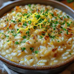 Zesty Creamy Lemon Garlic Risotto